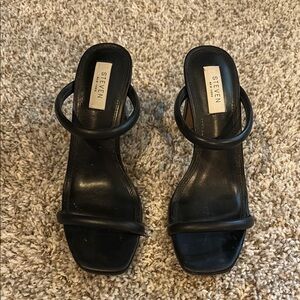 Steve Madden Black Slip On Heels